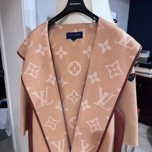 Louis Vuitton Monogram Coat Long Coat Women Pink-Beige